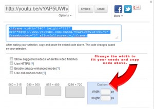 How to embed a YouTube video Step 3