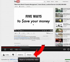 How to embed a YouTube video Step 1