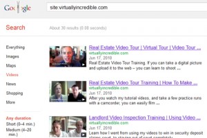 Google list of indexed videos