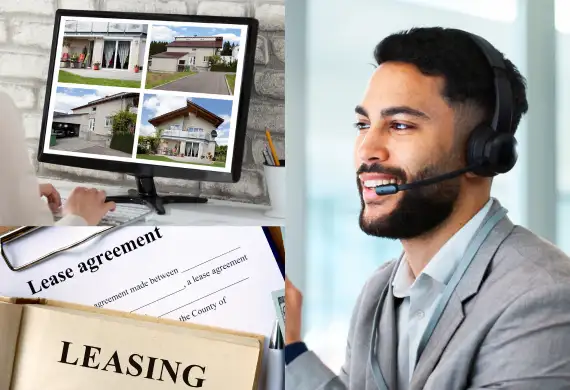 leasing call handled by a property management call answering service