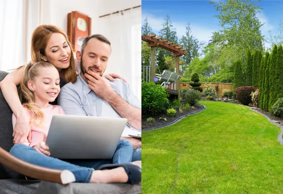 family watching virtual house tours